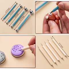 Clay Tools Kit 31 pcs Set Red Pottery Tools Practical Polymer Clay Sculpting Tools Kit