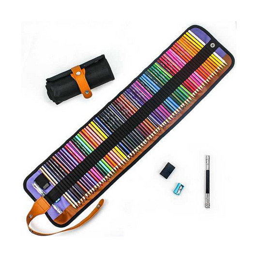 Professional Colored Pencil Set 72 Color Oil Color Pencil Roller Curtain Set