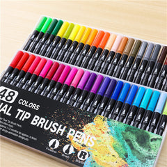 FineLiner Dual Tip Brush Pen Set Colorful Ink Colored Atr Marker Set