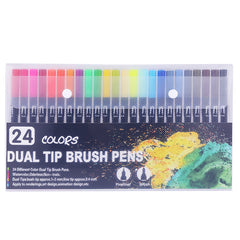 FineLiner Dual Tip Brush Pen Set Colorful Ink Colored Atr Marker Set