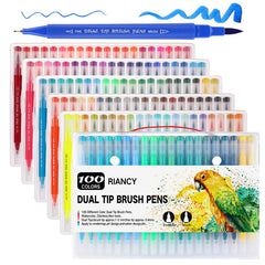 FineLiner Dual Tip Brush Pen Set Colorful Ink Colored Atr Marker Set