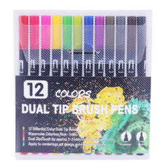 FineLiner Dual Tip Brush Pen Set Colorful Ink Colored Atr Marker Set