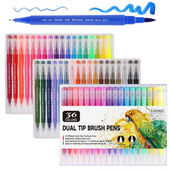 FineLiner Dual Tip Brush Pen Set Colorful Ink Colored Atr Marker Set