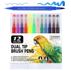 FineLiner Dual Tip Brush Pen Set Colorful Ink Colored Atr Marker Set