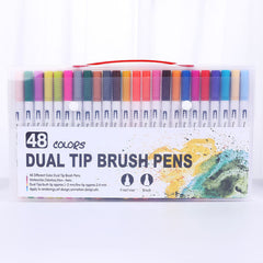 FineLiner Dual Tip Brush Pen Set Colorful Ink Colored Atr Marker Set