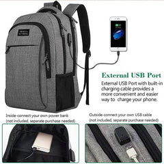 Computer Backpack  Large Capacity Multifunctional Business USB Charging Waterproof Backpack
