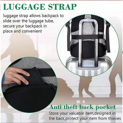 Computer Backpack  Large Capacity Multifunctional Business USB Charging Waterproof Backpack