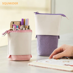 Creative Retractable Pencil Case School Stationery Storage Bag