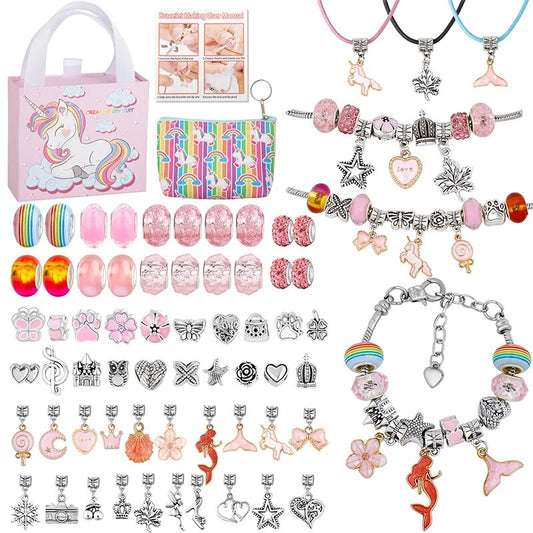 DIY Charms for Bracelet Making Set With Bracelet Necklace