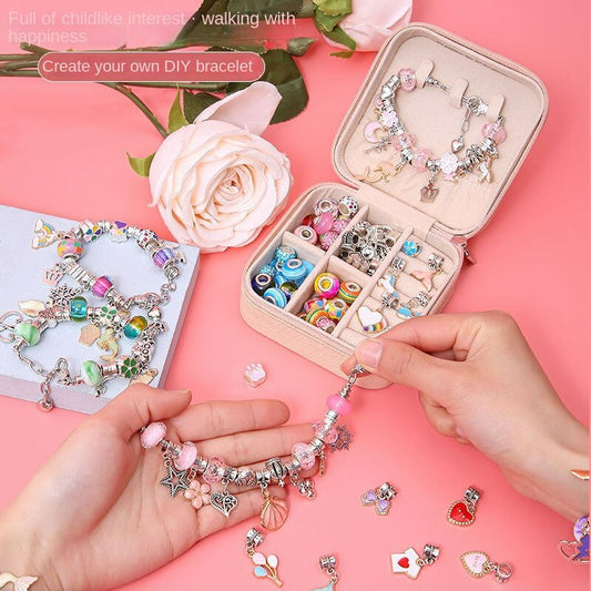 DIY Crystal Bracelet Set with Jewelry Gift Box