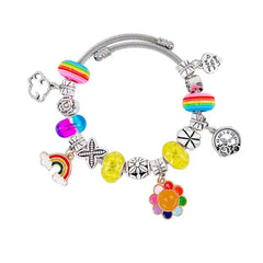 DIY Rainbow Sunflower Beaded Bracelet Kit With Gift Box