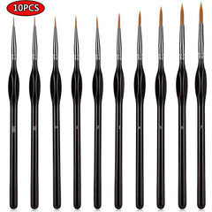 Detailing Brush Set 10pcs Artist Fine Tips Paint Brushes Set