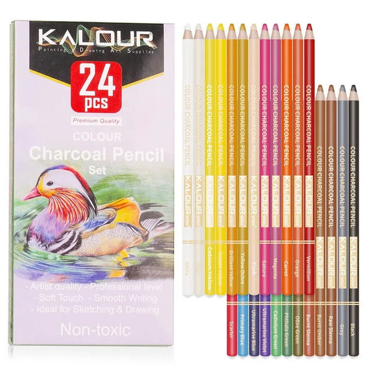Drawing Sketching Set 24 Colors Macaron Pencils Coloring Colour Pencils
