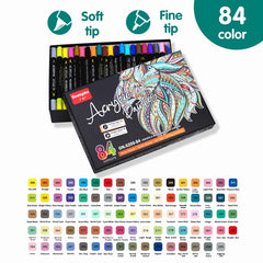 Soft Dual Tips Pens Acrylic Paint Markers Set