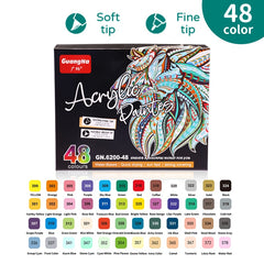 Soft Dual Tips Pens Acrylic Paint Markers Set