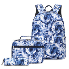 3pcs Set Large Capacity Print Backpack Student School Bag