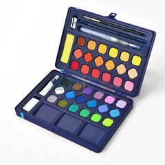 Solid Watercolor Paint Set With Tin Box Drawing Art Supplies