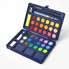 Solid Watercolor Paint Set With Tin Box Drawing Art Supplies