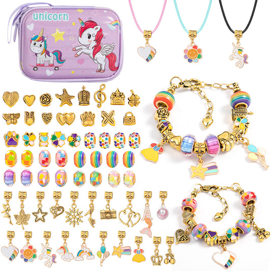 Gold Cartoon DIY Children's Bracelet Sets Women's Beaded Bracelet