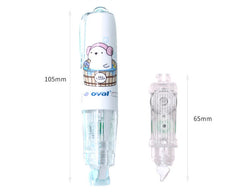 6m Cartoon Correction Tape Roller 5mm  Replaceable White Sticker Tape