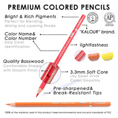 Professional Colored Pencils 50pcs Set Drawing Sketching Colored Pencils Set