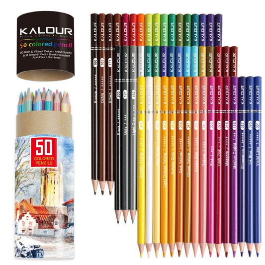 50pcs Set Professional Colored Pencils Set Soft Smooth Core Artist Coloring Pencil