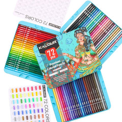72pcs Oil Colored Pencils Set Soft Core Lead Vibrant Colors Pencil Set