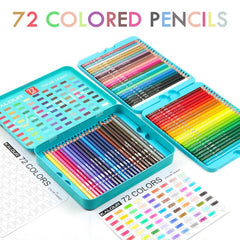 72pcs Oil Colored Pencils Set Soft Core Lead Vibrant Colors Pencil Set