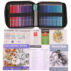 Art Painting Set 132 Pcs Color Pencil Oily Colored Pencil Mixing Art Tools Set