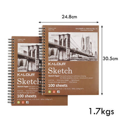 2pcs Professional Drawing Sketchbook 9*12inch100 Sheet