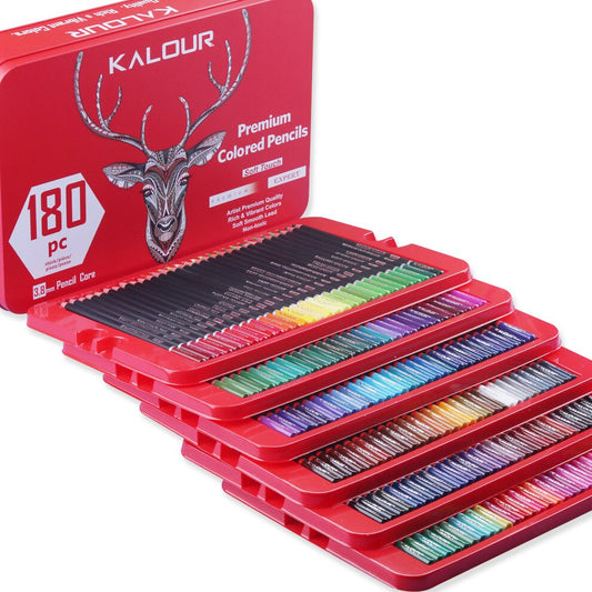 180 Colors Professional Oil Color Pencil Set With Iron Box