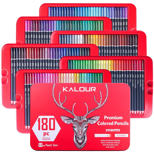 180 Colors Professional Oil Color Pencil Set With Iron Box