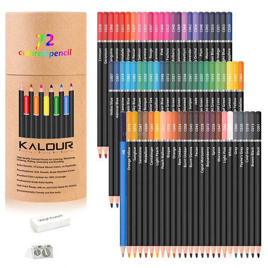 72 Colors Wooden Colored Pencils Set Oil Colors Pencil Set