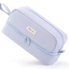 Lage Capacity Large Pencil Case Canvas Pen Pouch Bag with 2 Compartments