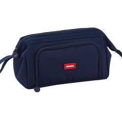 Large Capacity Multifunctional Pencil Bags Double Layer Canvas Portable Stationery Box