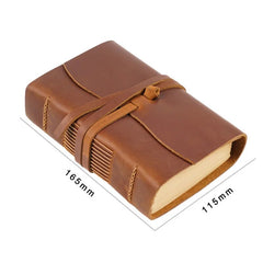 Leather Journal Notebook With Retro Chinese Style Blank Paper