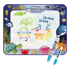 Magic Doodle Mat Magic Water Drawing Mat Coloring Doodle Mat with Magic Pens