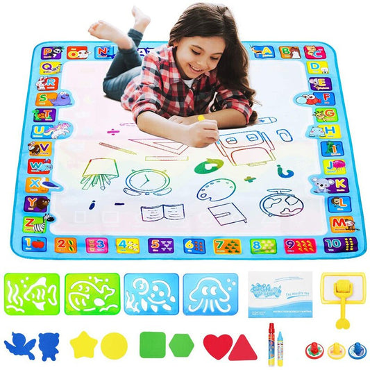 Magic Water Drawing Mat Coloring Doodle Mat with Magic Pens