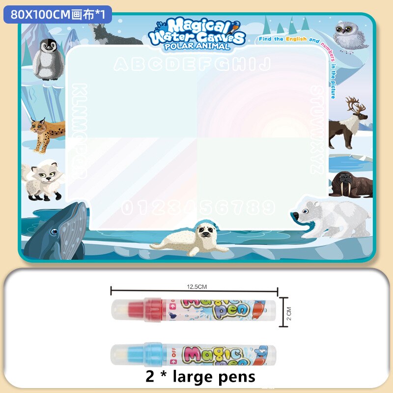 Magic Water Drawing Mat Coloring Doodle Mat with Magic Pens