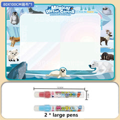 Magic Water Drawing Mat Coloring Doodle Mat with Magic Pens