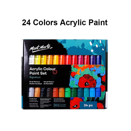Waterproof Acrylic Paint Set 18/24/36/48 Colors 36ml