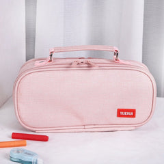 Multi Layer Pencil Bag Cosmetic Brush Tool Makeup Bag With Zipper