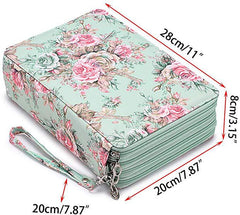 Multifunction 200 Slot Portable Colored Pencil Case Waterproof Leather Pencil Bag