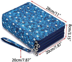 Multifunction 200 Slot Portable Colored Pencil Case Waterproof Leather Pencil Bag