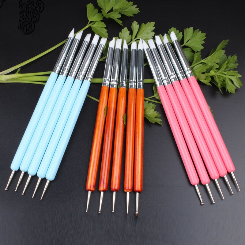 5Pcs/Set Stainless Steel Two Head Sculpting Polymer and Soft Pottery Clay Tool