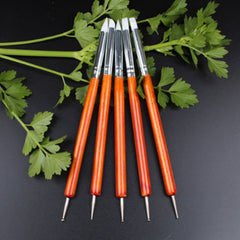 5Pcs/Set Stainless Steel Two Head Sculpting Polymer and Soft Pottery Clay Tool