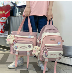 New High School Girls Backpack Nylon Waterproof Bookbag Laptop Backpack