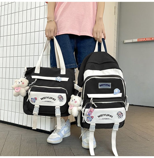 New High School Girls Backpack Nylon Waterproof Bookbag Laptop Backpack