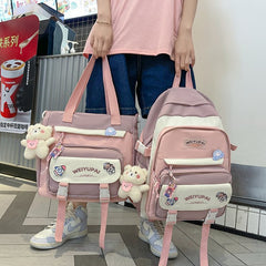 New High School Girls Backpack Nylon Waterproof Bookbag Laptop Backpack