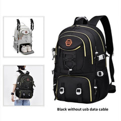 Outdoor Hiking Camping Travel Backpack Men's School Backpack  Large Capacity Sports Bags With Shoes Pocket